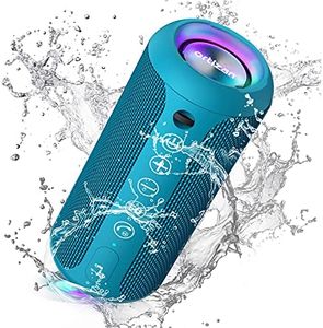 Ortizan Portable Bluetooth Speaker, IPX7 Waterproof Wireless Speaker with 24W Loud Stereo Sound, Outdoor Speakers with Bluetooth 5.0, 30H Playtime,66ft Bluetooth Range,Dual Pairing for Home