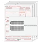 2020 W-2 Preprinted 4-Part 2-Up TaxPacks with Envelopes (Self-Seal) and W-3 Transmittal Forms | Qty for 10 Employees | IRS Approved | Compatible with QuickBooks and Other Accounting Software