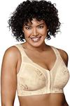 Playtex Women's 18 Hour Supportive Flexible Back Front Close Wireless Bra US4695, Light Beige, 443D