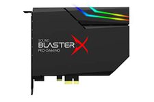 CREATIVE Sound Blaster PCIe Gaming Sound Card and DAC with Dolby Digital and DTS, Xamp Discrete Headphone Bi-amp, Up to 122dB SNR, RGB Lighting System, SB1740, Black