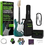 GEARit GI-150 Canyon Series, 39" Electric Guitar Set w/Amplifier, HSS Pickup with Coil Split, All-Inclusive Starter Kit with Tuner, Gig Bag, and Guitar Strap, Cable, Picks, Strings - Riptide Blue