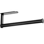 Black Kitchen Roll Holder Under Cabinet, OBODING, Self Adhesive or Drilling Kitchen Paper Towel Holder Wall Mounted for Kitchen and Bathroom (Black)