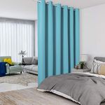 LORDTEX Teal Divider Curtains - Total Privacy Wall Room Divider Screens Sound Proof Wide Blackout Curtain for Living Room Bedroom Patio Sliding Door, 1 Panel, 8.3ft Wide x 9ft Tall