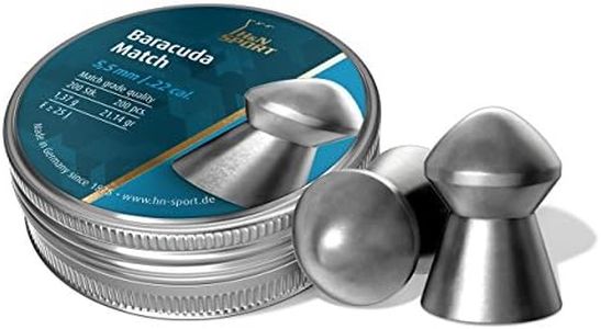 Air Venturi H&N Baracuda Match Domed Airgun Pellets .22 Caliber / 21.14 Grains (200 Count), Silver