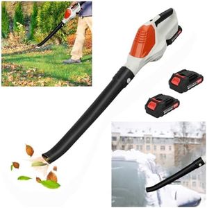 Hiborth 24V Cordless Leaf Blower with 2 Batteries and 1 Charger, Leaf Blower Battery Operated Rechargeable Electric Handheld Leaf Blower Car Snow Blower for Lawn Care, Patio, Yard AU Plug