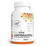 PlantVital Ashwagandha Capsules with Black Pepper 1300mg - Ashwagandha for Energy Increase and Memory Enhancement - Anti Stress and Sleep Aid Ashwagandha Supplement - 2 Months Supply - 240 Capsules