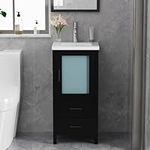 16" Small Bathroom Vanity with Sink