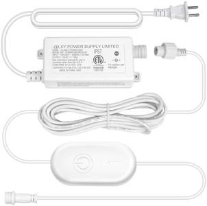 Lepro Permanent Lights Accessories Only - 29V 48W AC-DC Power Supply and in-line Controller Set, IP67 Waterproof Power Adapter 29V with IP65 Waterproof Controller Box for Lepro E1 Permanent Lights