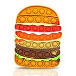 Cykapu Bubble Poppet Fidget Toy, Silicone Rainbow Push Pop Burger Fidget Sensory Toy, Popping Fidget Stress Autism Relief Toy for Parent-Child, Friends, Gift, Party(Hamburger)