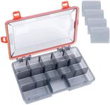 UCEC Fishing 3600 Tackle Box Organizer, 3600 Tackle Tray Plastic Organizer Box with Dividers 12pcs, Fishing Lure Box Tackle Box Organizers and Storage, Sturdy Waterproof Tacklebox for Fishing