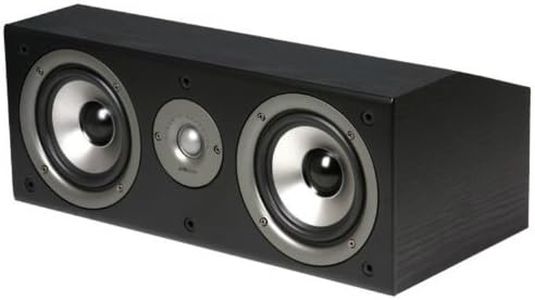 Polk Audio CS1 Series II Center Channel Speaker | Unique Design | Stand Alone or a Complement to Monitor 40, 60, and 70 Speakers | Detachable Grille | Black