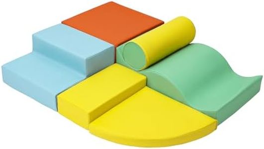 Joyspirit Foam Climbing Blocks Set - 6PCS Indoor Active Playset, Soft Climbing Indoor Set for Infants, Preschools, Toddlers