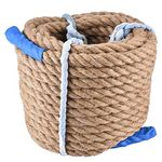 Alomejor 20m Jute Rope Durable Natural Jute Climbing Rope Twine String for Tug-Of-War Competitions Rope Packaging Bundling