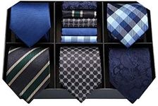 HISDERN Men's Tie Set Lot 5 Pcs Nec