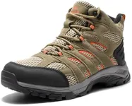 NORTIV 8 Womens Waterproof Hiking Boots Outdoor Trekking Mid Backpacking Mountaineering lightweight boots,Size 8,Brown/Orange,NWUWHB2501