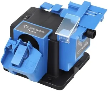 LyeXD 96W 110V Electric Drill Bit Sharpener, Multifunctional Electric Cutte Knife Chisel Scissor Sharpener Household Electric Sharpening Machine Kitchen Knife Sharpener for Home, Restaurant, Blue
