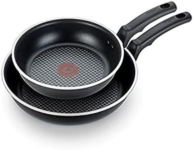 T-FAL Comfort Non-Stick 2 Pack (9 Inch and 11 Inch) Fry Pan Set, Dishwasher Safe Cookware, Black