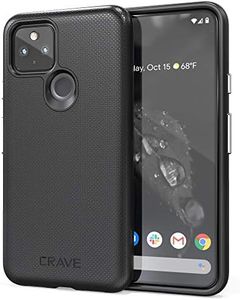 Crave Pixel 5 Case, Dual Guard Protection Series Case for Google Pixel 5 - Black