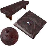 GSE Games & Sports Expert 9' Heavy-Duty Leatherette Shuffleboard Table Cover for Shuffleboard Table Accessories (Brown)