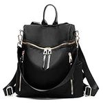 Women Backpack Purse Small Waterproof Nylon Rucksack Lightweight Fashion Casual Travel Ladies Daypack (black1)