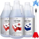 Deep Pour Epoxy Resin - 240oz / 5.7L Crystal Clear Epoxy Resin Kit for 2~4" Pour Depths - 2:1 Bubble Free Casting Resin for River Tables, Flower Preservation, Large Wood Casting, Resin Art, DIY Crafts