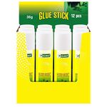 D.RECT Glue Stick 36g - PVA Glue for Craft Art Scrapbooking - Strong Hold Adhesive for Home School & Office Supplies, Pack of 12