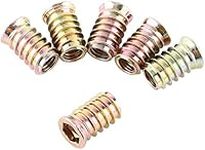 20pcs Drive Insert Nuts, Threaded Inserts, Hex Drive Head Nut Carbon Steel Hex Socket Threaded for Wood Furniture