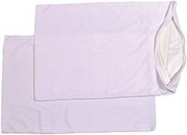 Trance Home Linen Premium Cotton Terry Waterproof Pillow Protector | Dust Mite - Bed Bug Protection | Pillow Protection Cover for Hair Oil and Fluids Spill (Standard, 18x28 inch, White)-Pack of 2