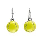 GIMMEDAT Tennis Ball Enamel Dangle Earrings| Lead & Nickel Free | Player or Fan Gift