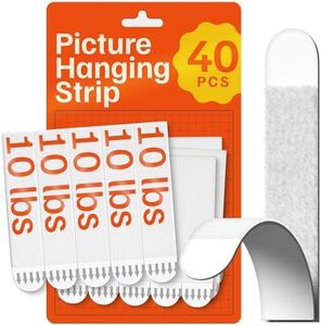 X-bet MAGNET Ultra-Strong Picture Hanging Strips (20 pcs) with Adhesive Backing - Perfect for Rental Friendly Upgrades - Wall Hanging Strips Without Nails