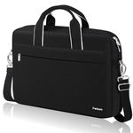 Ferkurn Laptop Bag Case for Women Men, Messenger Computer Bag Briefcase with Shoulder Compatible with Macbook Pro/Air, HP Pavilion, Dell XPS Latitude, ASUS, Acer, Samsung, Black, 17 17.3 Inch