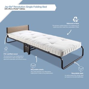 JAY-BE Single Folding Bed – Revolution Compact Guest Bed