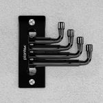 Plantex Flexible 4 Pin Stainless Steel Wall Hooks/Robe Hooks for Bathroom/Wall Hooks for Hanging Strong/Cloth Hanger - (Glossy Black)