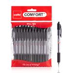 Cello Ballpoint Black Pens, Pack of 24 (1.0mm) Medium Point Retractable, Coloured pens Ball Point Black Ink biro Pens; Ideal for Office supplies, School Stationary supplies