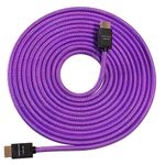 KONDOR BLUE HDMI Cable (15 Foot | Braided, HDMI to HDMI | 4K/30hz, Purple)