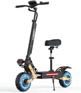 LEOOUT T85 6000W Dual Motor Electric Scooter for Adults, 53 MPH High Performance Off-Road E Scooter with Seat, Up to 59 Miles Long Range, 11” All-Terrain Tires, Hydraulic Disc Brakes
