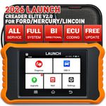LAUNCH X431 Creader Elite 2.0 Ford OBD2 Scanner, 2025 Two-Way Scan Tool for Ford/Lincoln/Mercury/Mazda, Full System, All Resets, ECU Coding, AUTO VIN