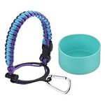 PATIKIL Water Bottle Holder, Paracord Handle Carrying Lanyard Strap Carrier with Ring for 32oz to 40oz Wide Mouth Bottles, Blue, Purple