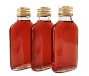 DIAH DO IT AT HOME 10 x 100ml Flask Empty Glass Bottles 100ml and GOLD Screw Caps for Filling it Yourself Storage Wine Gin