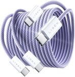 LISEN 240W USB C to USB C Cable [10ft/2Pack], Certified iPhone 15 Charger, USBC to USBC Fast Charging Cable for iPhone 15/Pro/Plus/Pro Max/iPad Pro/Air/MacBook, Type C Cord for Samsung S23