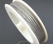 Julz Beads 50 Metre Roll of Silver Tone Tiger Tail Jewellery Wire - 0.38mm J01401Z