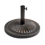 C-Hopetree 40 lb Heavy Duty Round Base Stand for Outdoor Patio Market Table Umbrella, Bronze