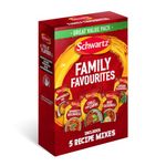 Schwartz Family Favourites Bundle | One Pack Serves 4 | Pack of 5 Recipe Mixes | Shepherd's Pie | Spaghetti Bolognese | Chilli Con Carne | Beef Casserole | Sausage Casserole | Suitable for Vegetarians