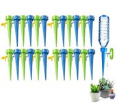 HASTHIP® Plastic 12 Pcs Drip Irrigation Kit For Home Garden, Self-Watering Spikes For Plants, Automatic Plant Water Dropper With Slow Release Control Valve Switch Drip Irrigation