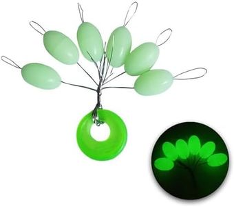 PDXGGB Super Big Fishing Stops Soft Silicone Luminous Glow Fishing Bobber Stopper,6 in 1 Beads Float Sinker Stops