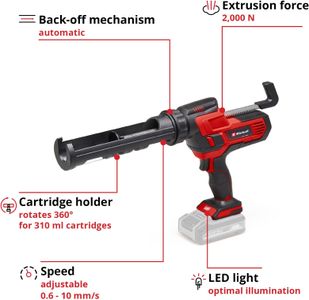Einhell 18V Cordless Caulking Gun – Battery Powered Sealant Tool
