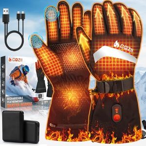 COZII Heated Gloves,Heated Gloves for Men Women, Hand Warmers Rechargeable Gloves with Touchscreen, Waterproof Electric Heated Ski Glove for Motorcycle,Snowboarding, Hiking, Hunting, Work（XL）