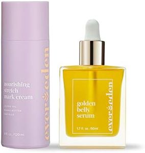 Evereden Golden Belly Serum, 1.7 fl oz. & Nourishing Stretch Mark Cream 4.0 fl oz. | 2 Item Bundle Set | Maternity Skincare