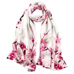 STORY OF SHANGHAI Women's 100% Mulberry Silk Scarf Luxury Ladies Silk Scarves Sunscreen Shawls Wraps For Hair