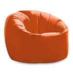 Beanbag Chair Orange Water resistant Bean bags for indoor and Outdoor Use make Great Garden Seats